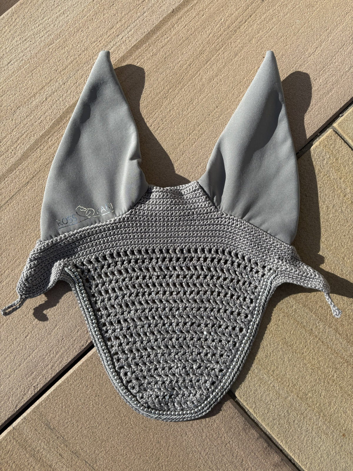 Ohrennetz Exclusiv rund Glitzer Perlenband