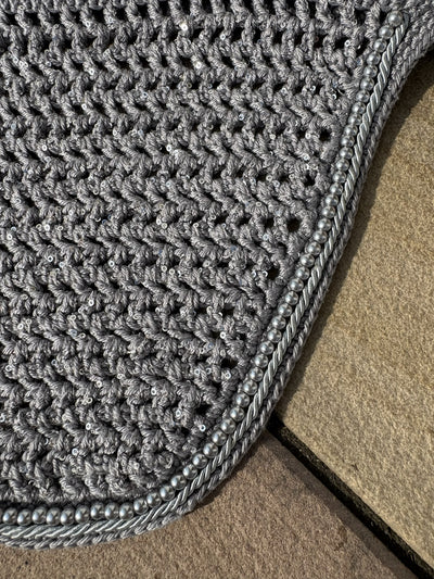 Ohrennetz Exclusiv rund Glitzer Perlenband