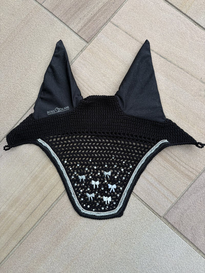 Ohrennetz Exclusiv eckig Glitzersteine Schleifen