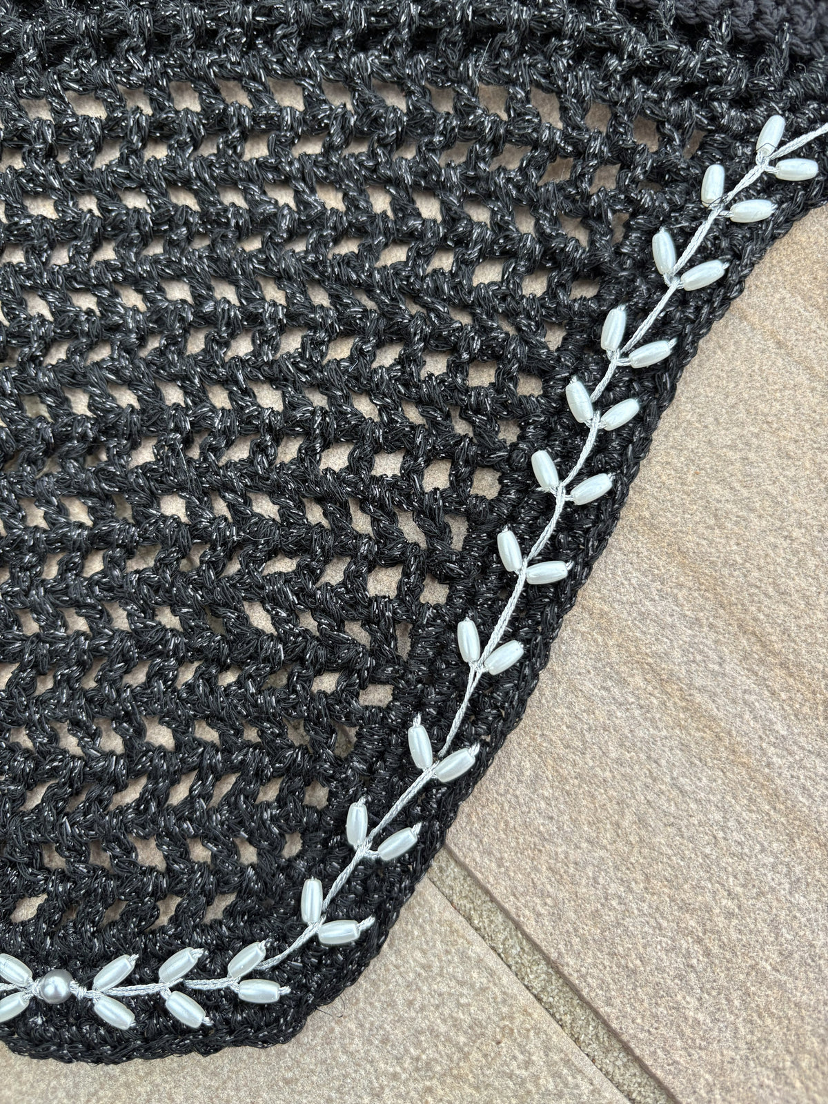 Ohrennetz Classic eckig Blumenranke