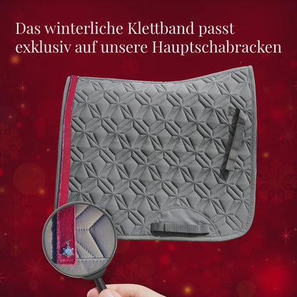 Klettband Dressur Samtglanz rot